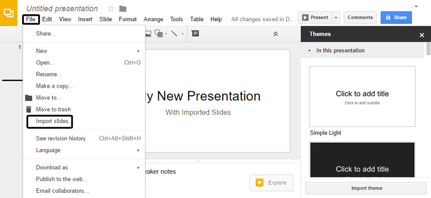 How To Convert PowerPoint PPT To Google Slides Presentations On Import